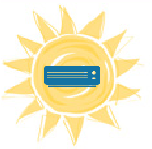 Sun Icon With A New Heat Pump