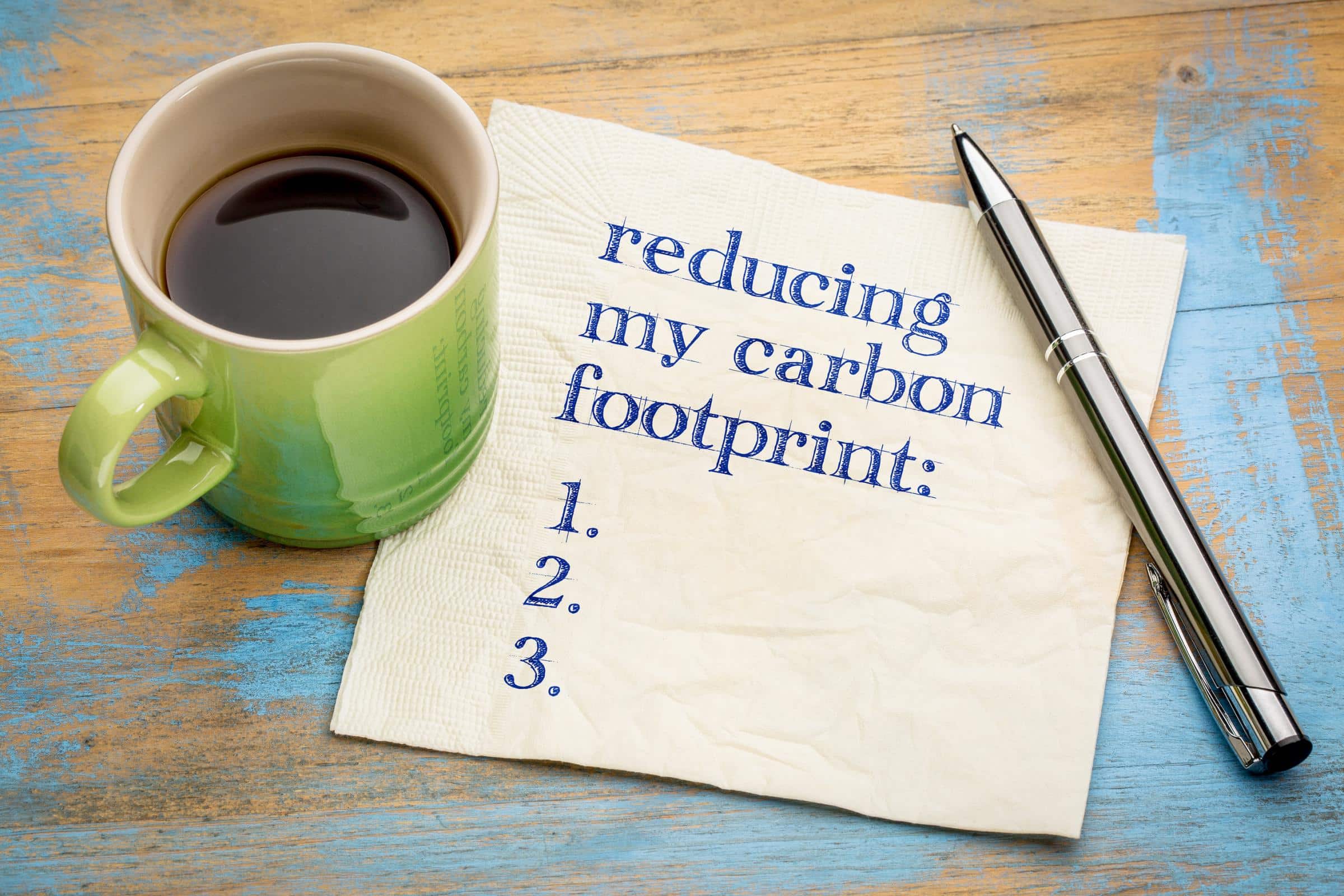 reduce carbon footprint infographic