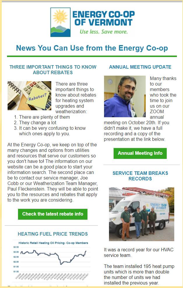 Energy Co-op Newsletter Fall 2021