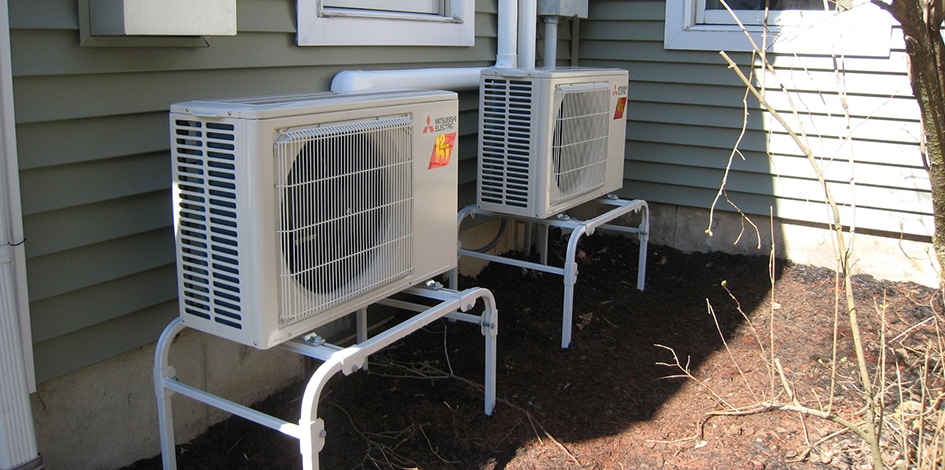 heat pumps outdoors
