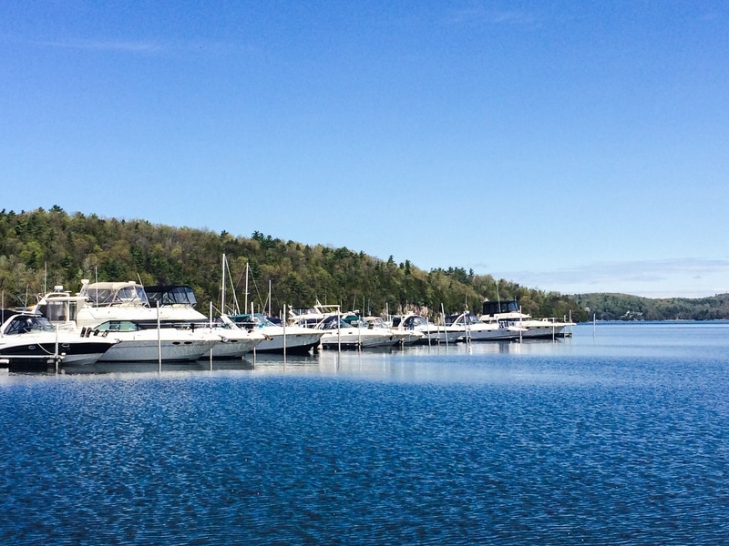 Boats in bay